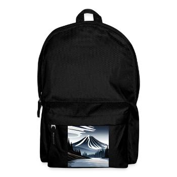 Vulkanlandschaft - Rucksack - Schwarz - Vorne