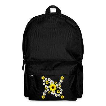 blooming daisies blossom with sunflowers floral - Backpack - black - Front