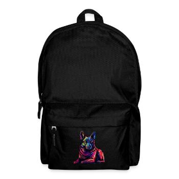 Colorful Norwegian-elkhound - Backpack - black - Front