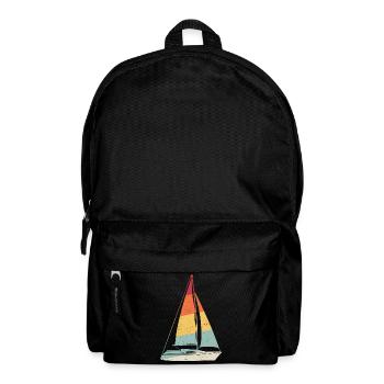 Segeln Segelboot Retro Segelschiff Sea Yacht - Rucksack - Schwarz - Vorne