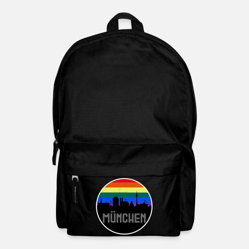 München Skyline Regenbogen - Rucksack - Schwarz
