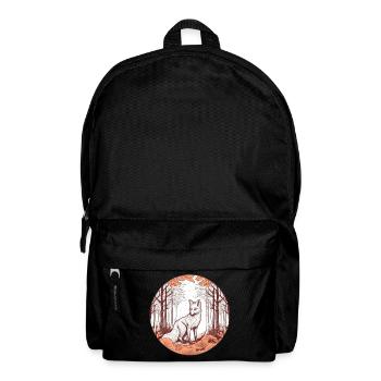 Fox in Autumn Forest Illustration - Backpack - black - Front