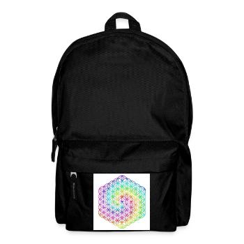 Flower of Life - 5th Dimension - Mandala - love - Backpack - black - Front