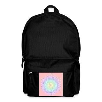Flower of Life White - 5th Dimension - Backpack - black - Front