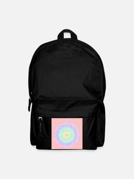 Blume des Lebens weiß - 5. Dimension - Rucksack - Schwarz