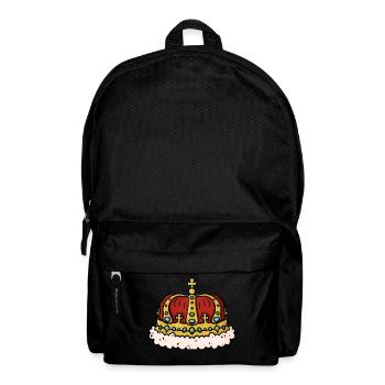 Krone König Königin - Geschenkidee Königskrone - Rucksack - Schwarz - Vorne