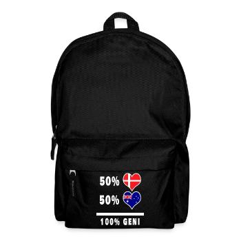 Australien und Dänemark 100% geniale Flagge - Rucksack - Schwarz - Vorne