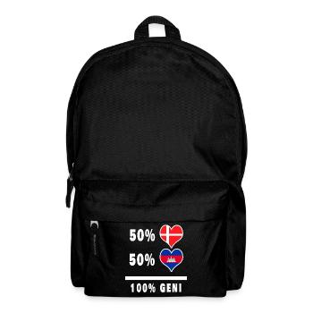 Cambodge et Danemark 100% drapeau de génie - Sac à dos - noir - Devant