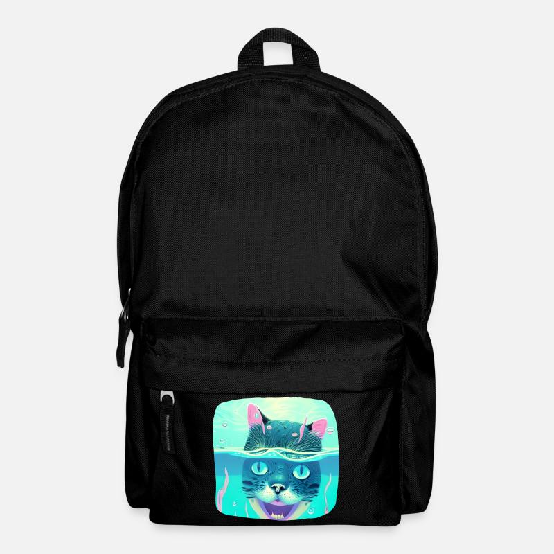 Tauchende Katze - Rucksack - Schwarz