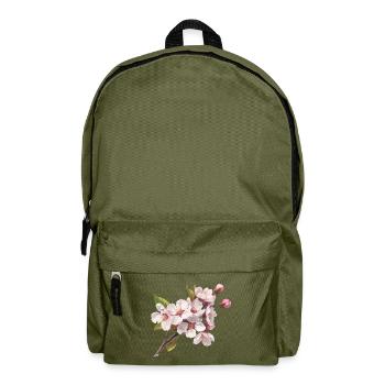 Pastel cherry blossoms - Backpack - olive green - Front