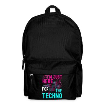 Techno, Techno, Music, Dancing, Partying - Backpack - black - Front