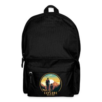 Wandern Wanderer Vater und Sohn Vatertag Geschenk - Rucksack - Schwarz - Vorne