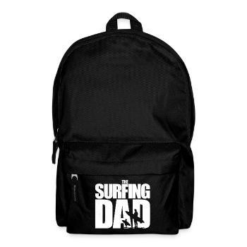 Surfeur, Surfeur Papa, Surfeur Enfant, Wellenreiten - Sac à dos - noir - Devant