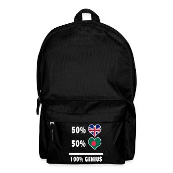 Drapeau 100% génie du Bangladesh et de la Grande-Bretagne - Sac à dos - noir - Devant