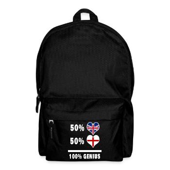 England and Great Britain 100% Genius Flag - Backpack - black - Front
