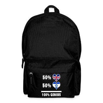 Israël et Grande-Bretagne 100% Genius Flag - Sac à dos - noir - Devant