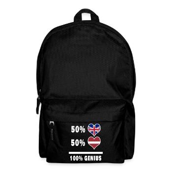 Lettonie et Grande-Bretagne 100% Genius Flag - Sac à dos - noir - Devant