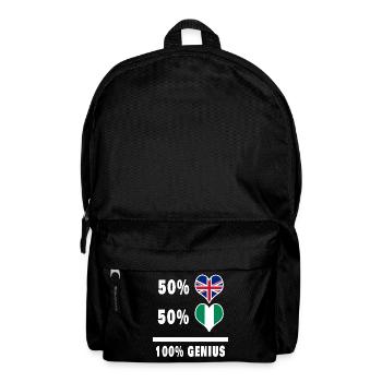 Nigeria et Grande-Bretagne 100% Genius Flag - Sac à dos - noir - Devant