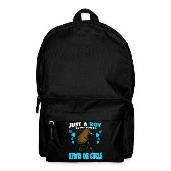 Just a Boy who Loves Kiwis on cycle - Backpack - black - Front