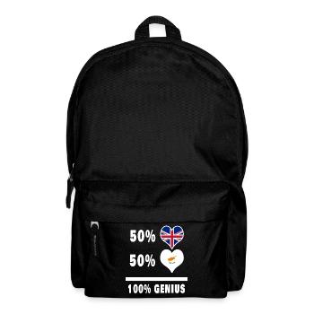 Zypern und Großbritannien 100% Genius Flagge - Rucksack - Schwarz - Vorne