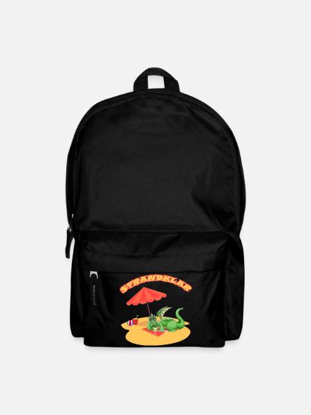 Strandklar Dinosaurier - Rucksack - Schwarz