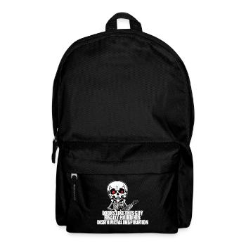 Skelett mit Gitarre DEATH METAL - Rucksack - Schwarz - Vorne