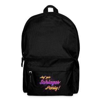 Auf zur Schlagerparty - Rucksack - Schwarz - Vorne