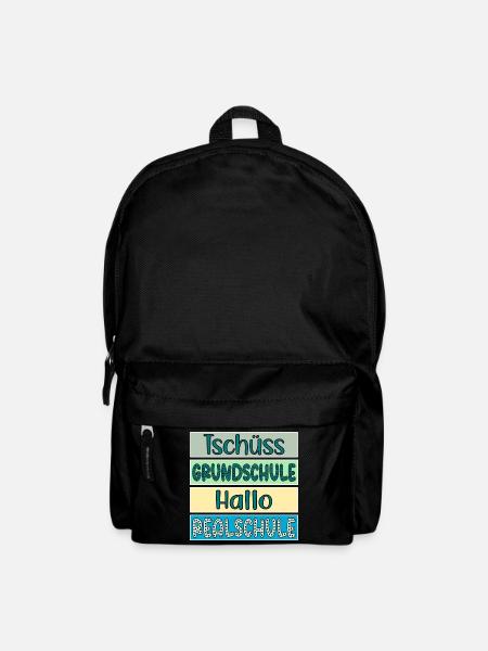 Tschüss Grundschule Hallo Realschule Schulwechsel - Rucksack - Schwarz