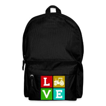 Tractor Country Life Saying Commercial Vehicle Farmer - Backpack - black - Front