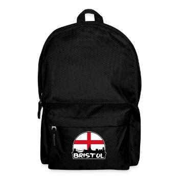 Bristol England Flag Skyline Silhouette Travel - Backpack - black - Front