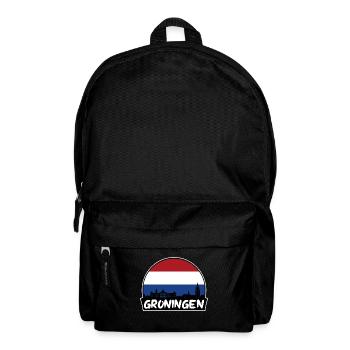 Groningen Niederlande Flagge Skyline Silhouette Trav - Rucksack - Schwarz - Vorne