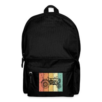 Organic Farmer Farmer Commercial Vehicle Tractor Country Air - Backpack - black - Front