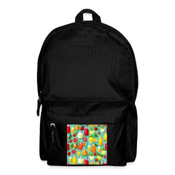 Yummy Summer Lemonade Pattern - Backpack - black - Front