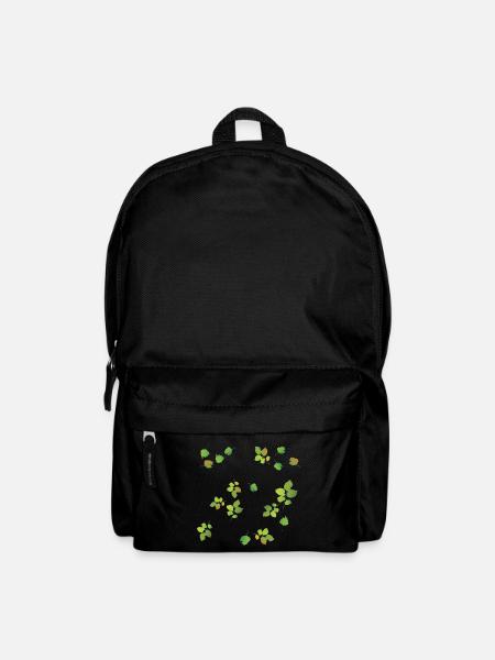 Motif des feuilles printanières - Sac à dos - noir