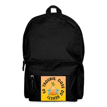 TRAURIGER ABSCHIED ORANGEN - Rucksack - Schwarz - Vorne