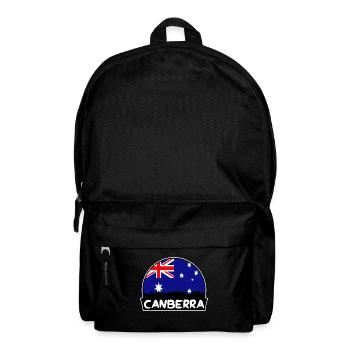 Canberra Australien Flagge Skyline Silhouette Reisen - Rucksack - Schwarz - Vorne