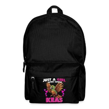 Just a Girl who Loves Keas - Rucksack - Schwarz - Vorne