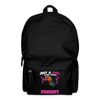 Juste une fille qui aime les perroquets - Sac à dos - noir - Devant