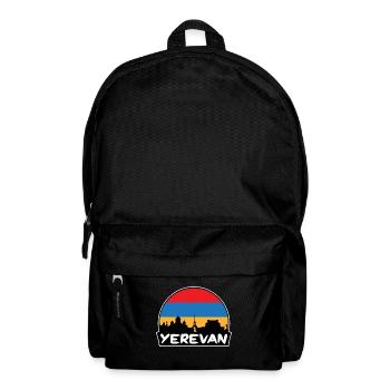 Erevan Arménie Flag Skyline Silhouette Voyage - Sac à dos - noir - Devant