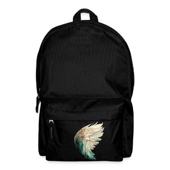 Eleganter pastellfarbener Vogelflügel - Rucksack - Schwarz - Vorne