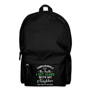 Nachbarn Humor Dorf Wohnung - Rucksack - Schwarz - Vorne
