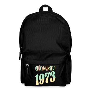 Glückwunsch Jahr 1973 - GEBURTSTAG RETRO - Rucksack - Schwarz - Vorne