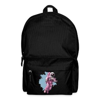 Rosa Raumanzug im Kosmos - Rucksack - Schwarz - Vorne