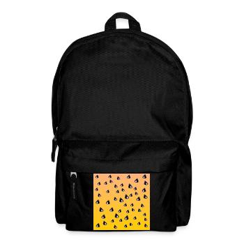 Motif de pastèque jaune LÉGUMES MANGEANT DES GRAINES - Sac à dos - noir - Devant