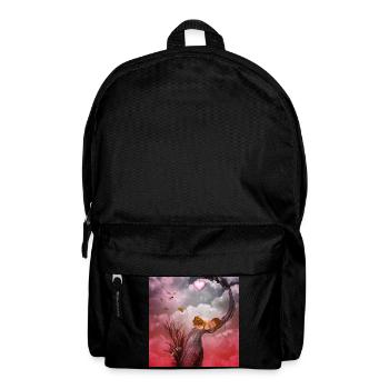Cute sleeping fairy baby. - Backpack - black - Front