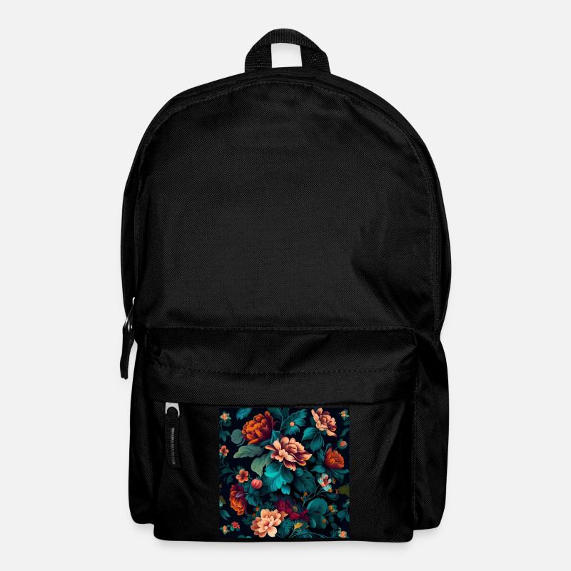 Botanicals Flower Pattern - Backpack - black