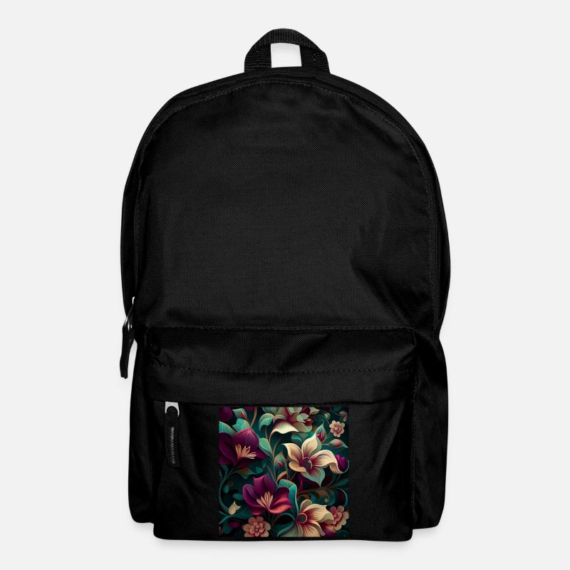 Botanicals Flower Pattern - Backpack - black