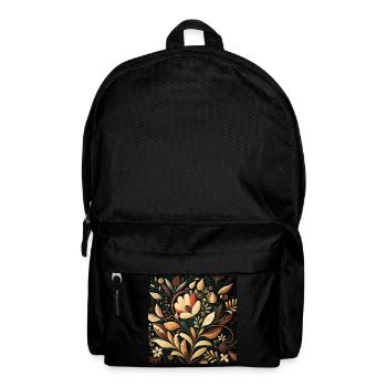 Botanicals Autumnal Flower Pattern - Backpack - black - Front
