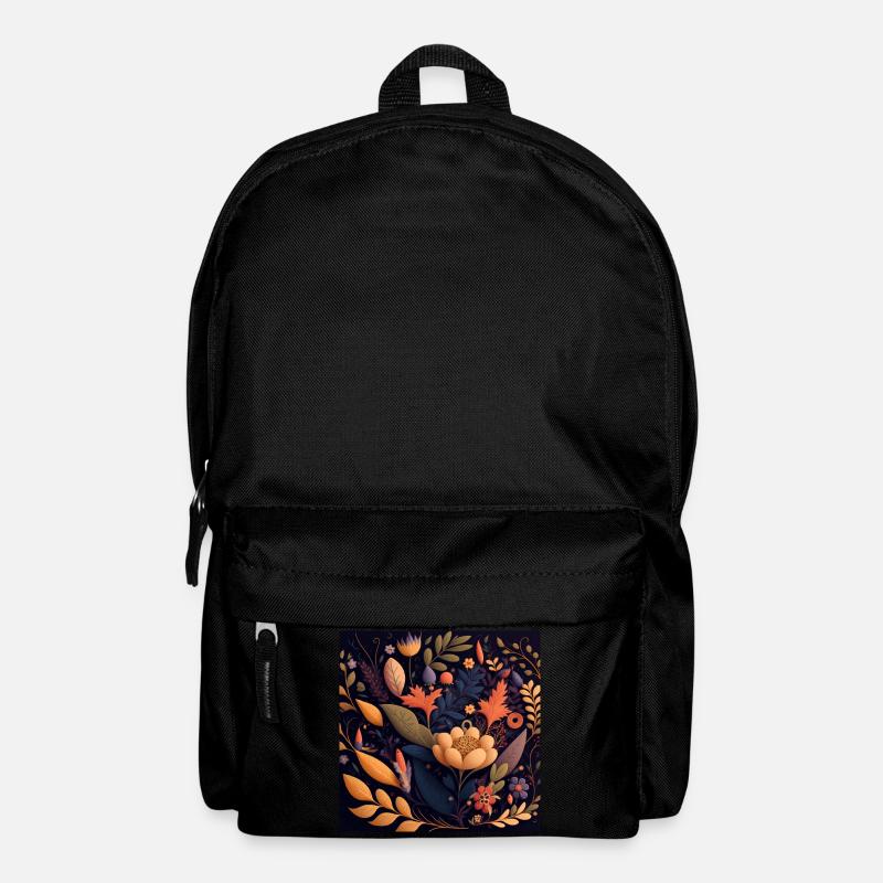 Botanicals Flower Pattern - Backpack - black