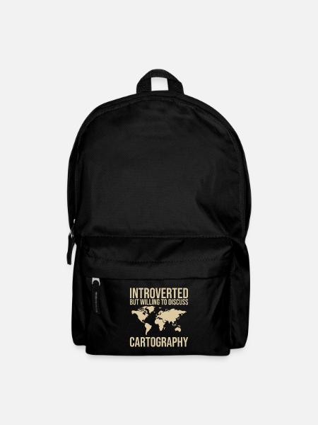 Kartografie Design - Rucksack - Schwarz